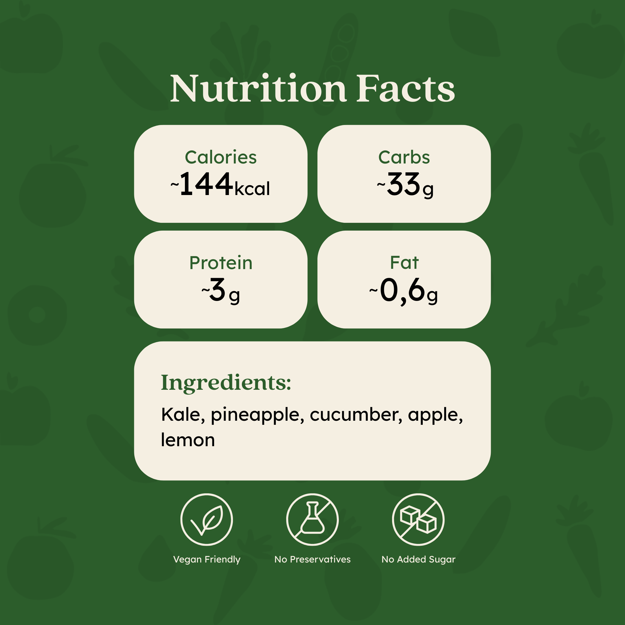 Green Harmony nutritional photo