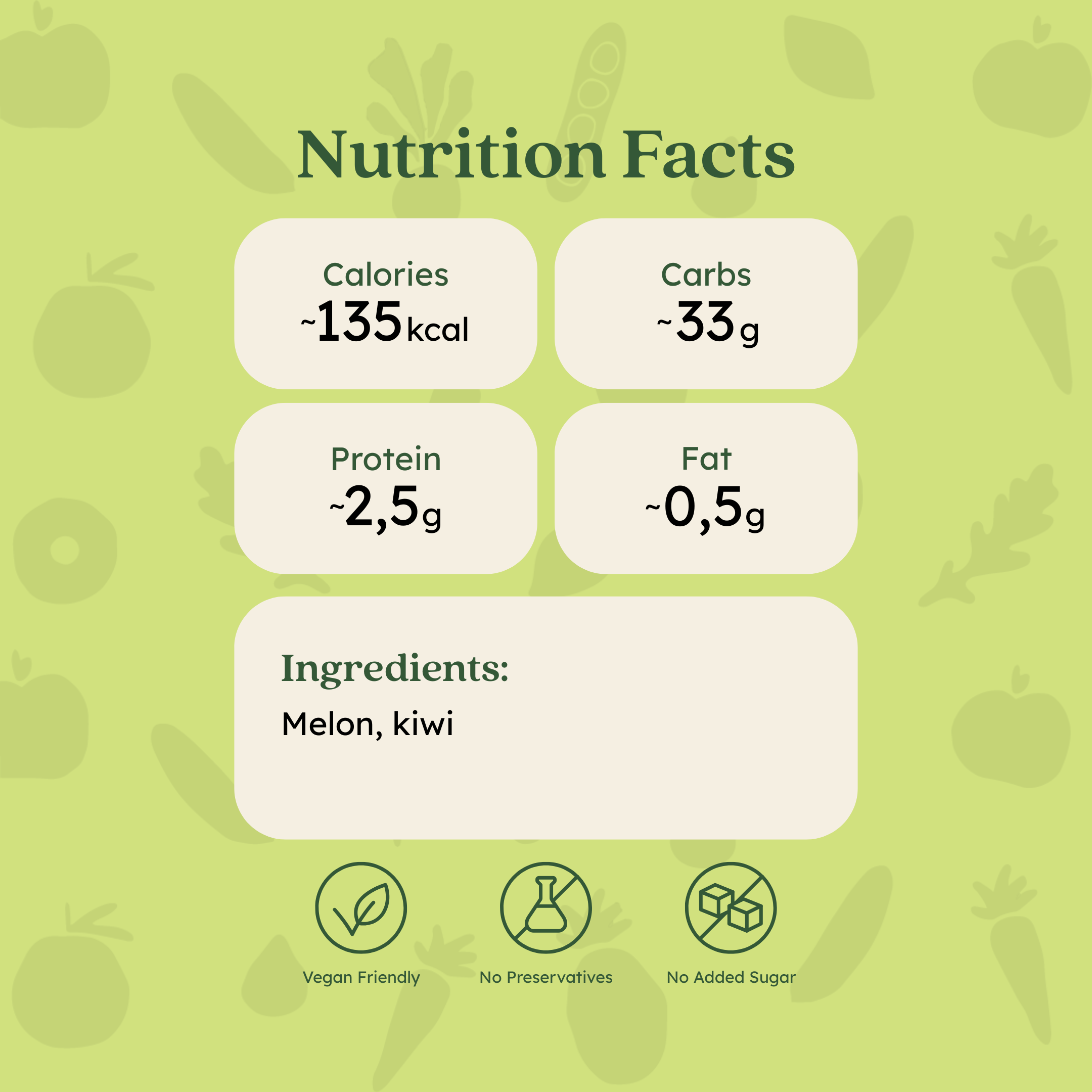 Green Nectar nutritional photo